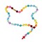 Melrose 17.5" Rainbow Colored Chewable Mommy and Me Rosary Blessing Beads Necklace